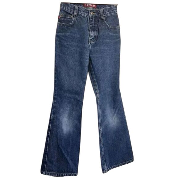 Zana Di Other - Vintage Y2K Girls Flare Jeans Size 10 Slim Blue Denim High Rise Retro Bootcut